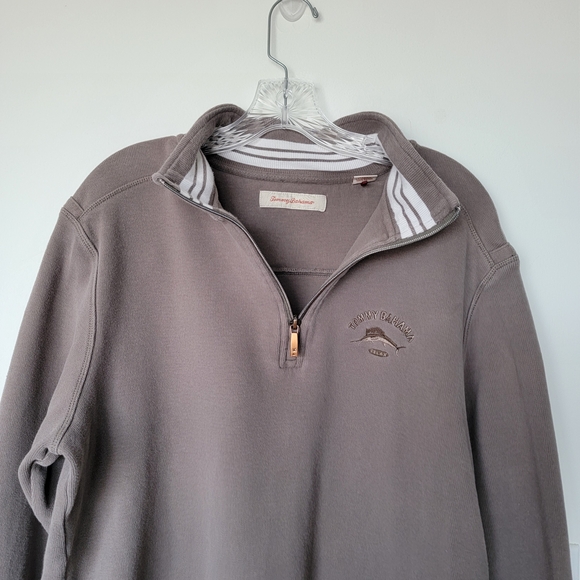 Tommy Bahama Men's Zip-Up Sweater - Brown - Picture 7 of 9